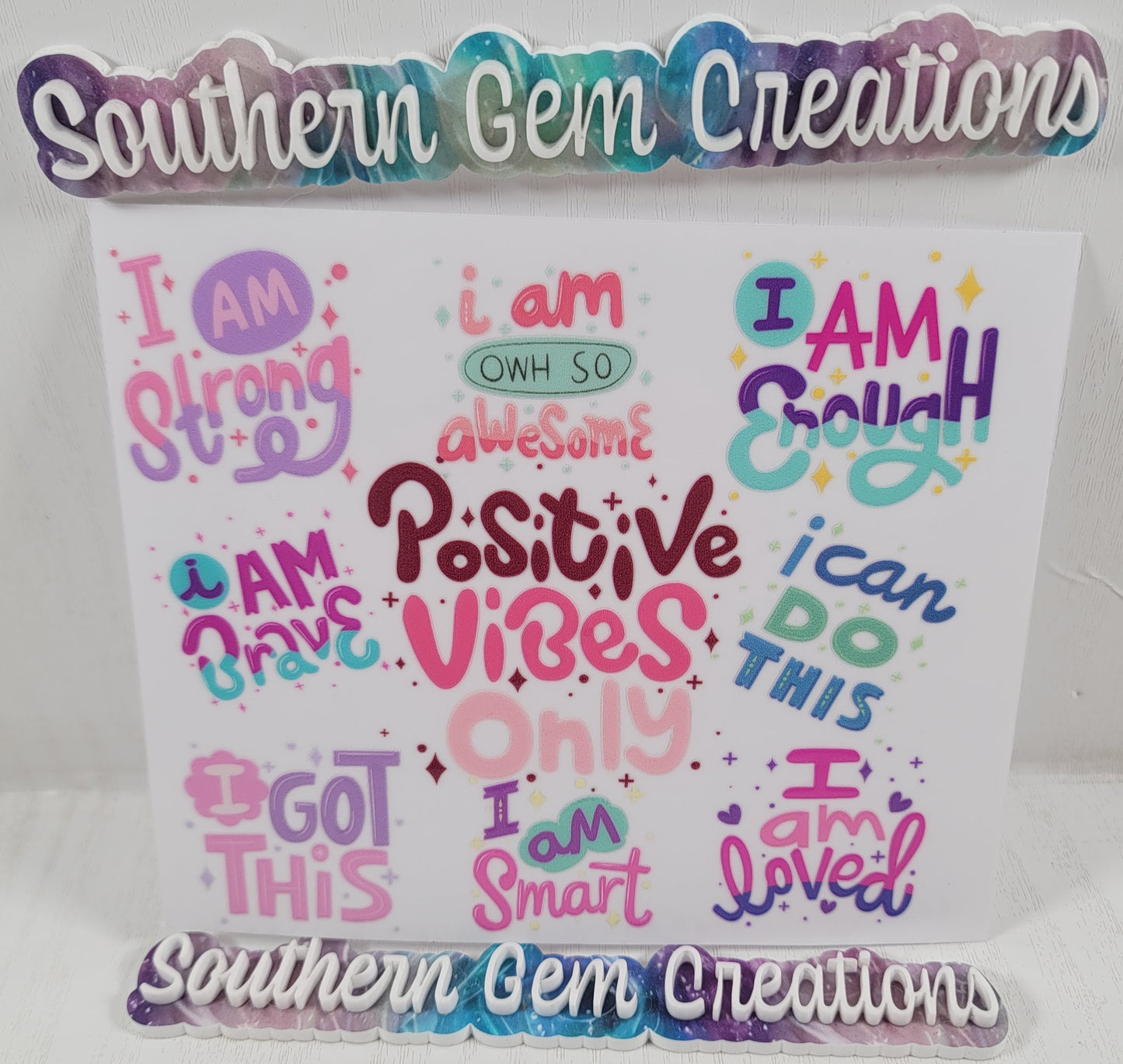 Positive Vibes Only - UVDTF Decal RTS