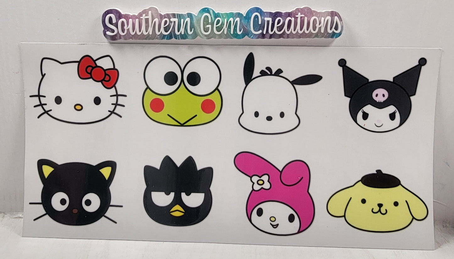 Kitty And Frog - 16 oz Libby UV DTF Wrap RTS