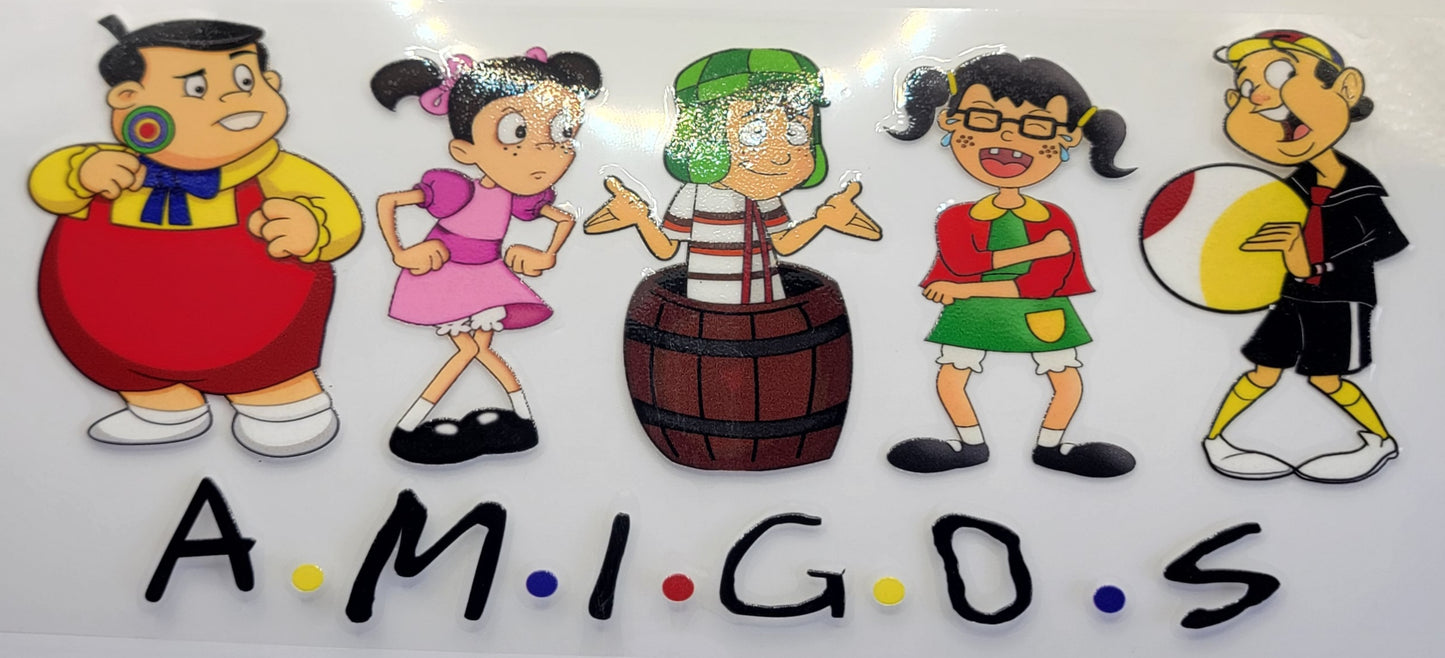 Amigos - 16 oz Libby UV DTF Wrap RTS