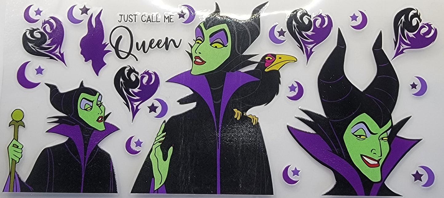 Evil Queen Villain - 16 oz Libby UV DTF Wrap RTS