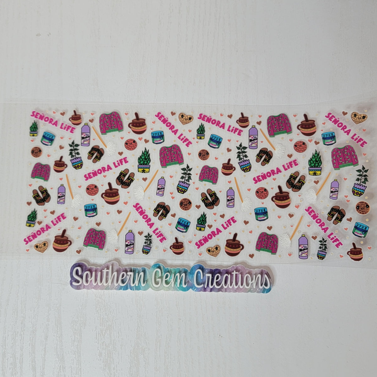 Senora Life Mini Images - 16 oz Libby UV DTF Wrap RTS