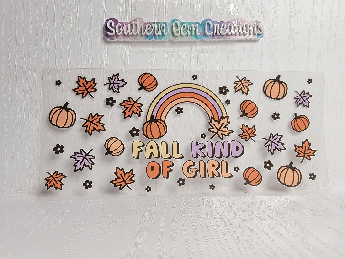 Fall Kind Of Vibes - 16 oz Libby UV DTF Wrap RTS