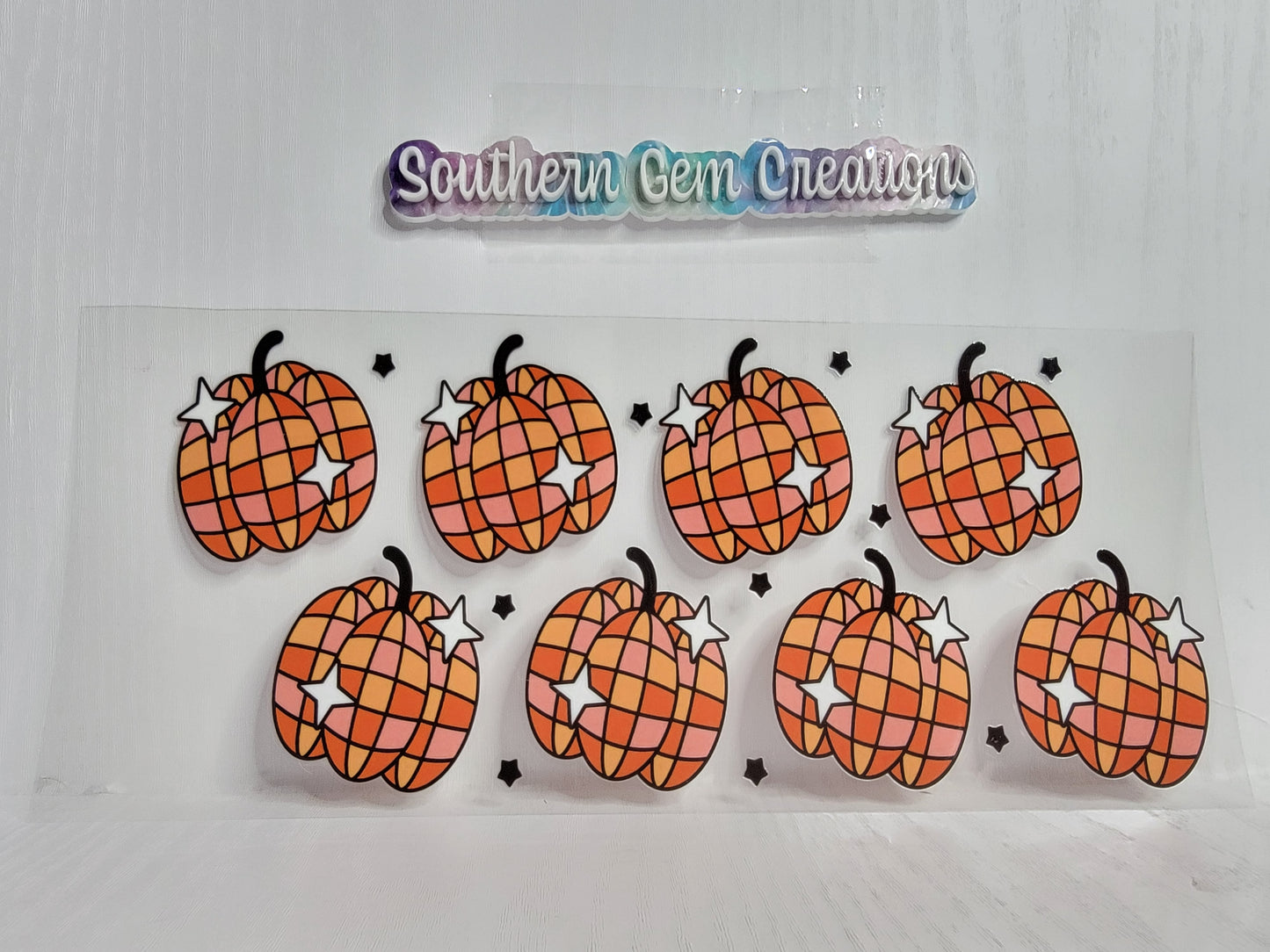 Halloween Pumpkins - 16 oz Libby UV DTF Wrap RTS