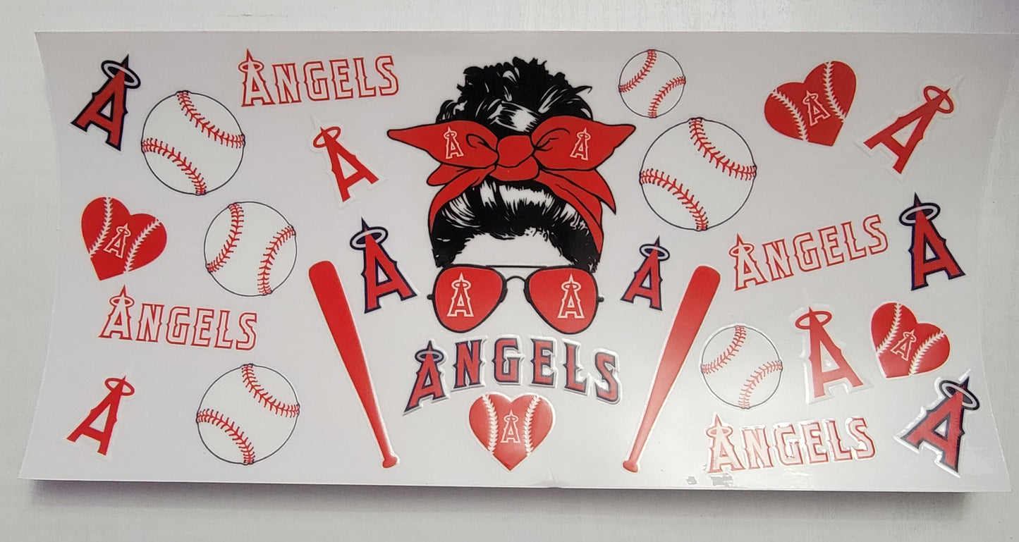 Angels Baseball Team - 16 oz Libby UV DTF RTS
