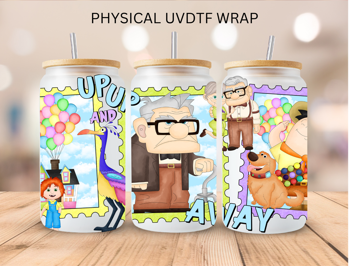 Balloon House Stamps Collection - 16 oz / 20 oz Libby UV DTF Wrap