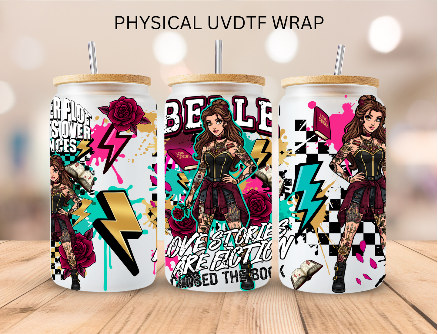 Beast Princess Retro Princess - 16 oz / 20 oz Libby UV DTF Wrap