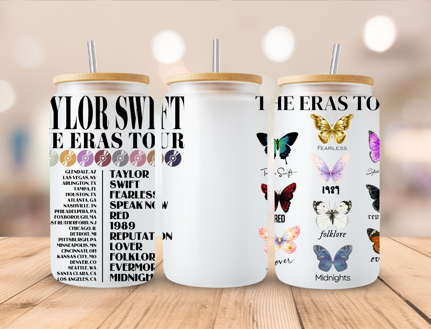 Taylor Tour Dates - 16 oz Libby UV DTF Wrap