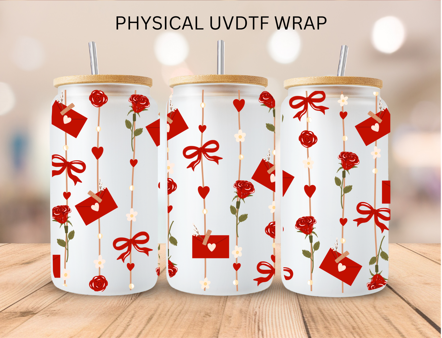 Valentines Letters - 16 oz / 20 oz Libby UV DTF