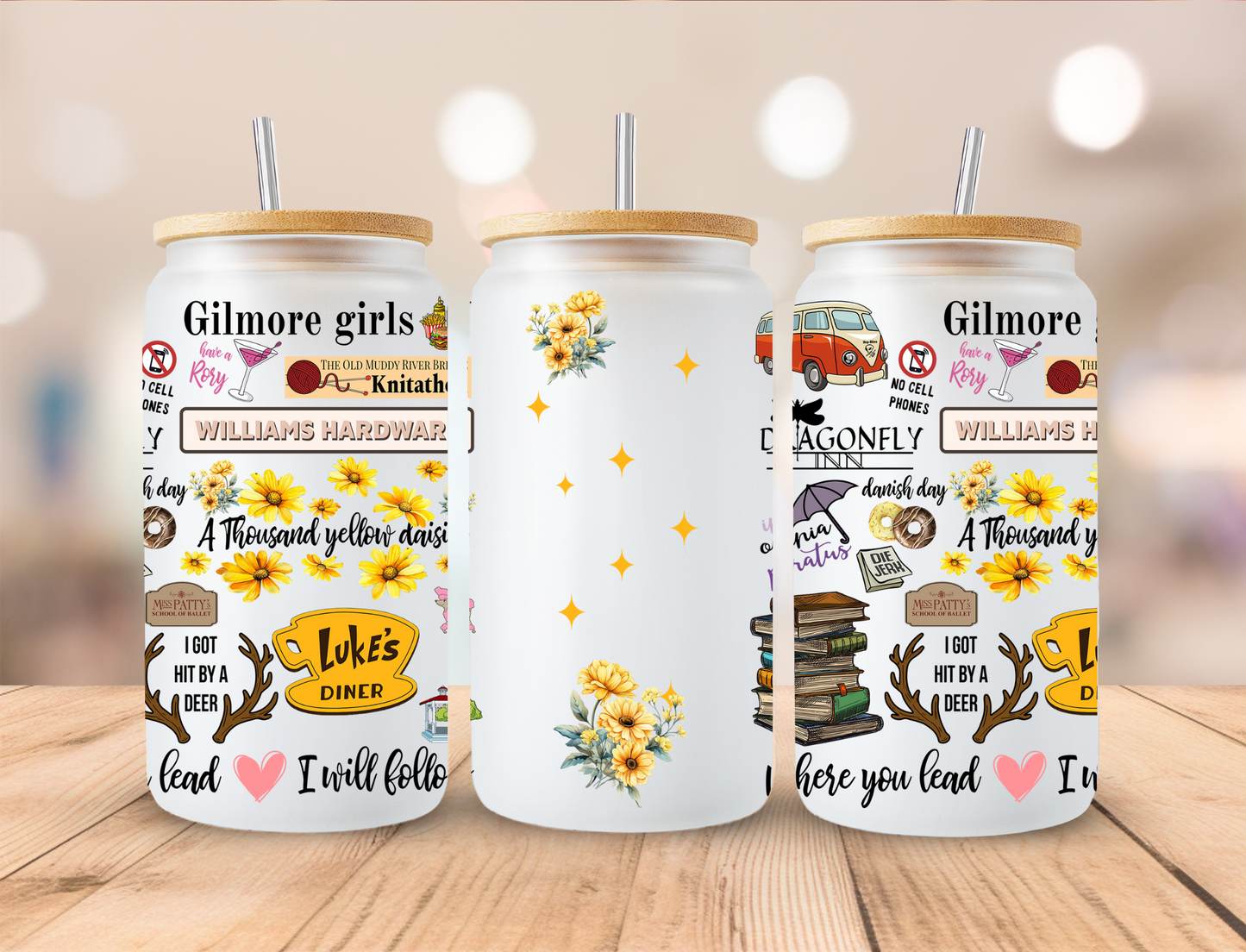 Gilmore Girls Diner - 16 oz / 20 oz Libby UV DTF Wrap