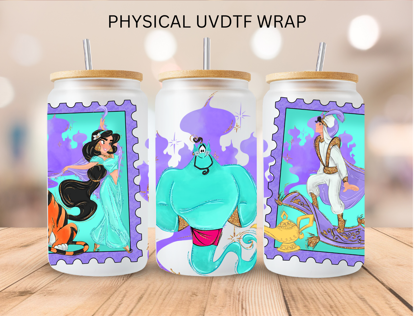 Genie Stamps Collection - 16 oz / 20 oz Libby UV DTF Wrap