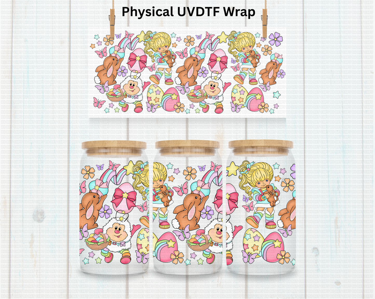 Vintage Rainbow Girl - 16 oz / 20 oz Libby UV DTF