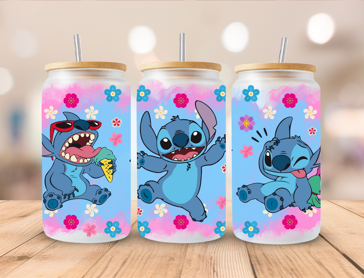 Spring Ice cream Alien- 16 oz / 20 oz Libby UV DTF Wrap