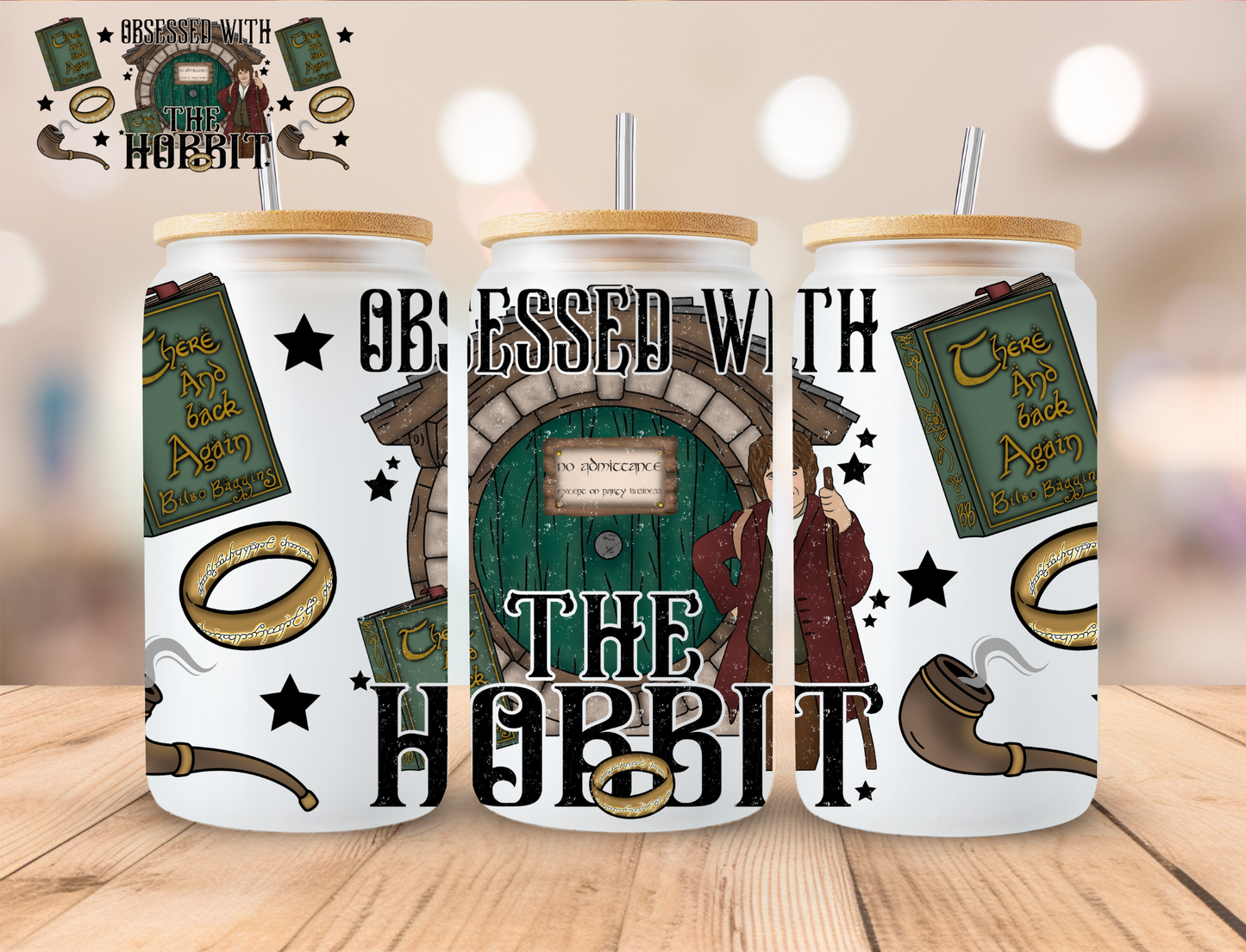 Obsessed With The Hobbit - 16 oz / 20 oz Libby UV DTF Wrap