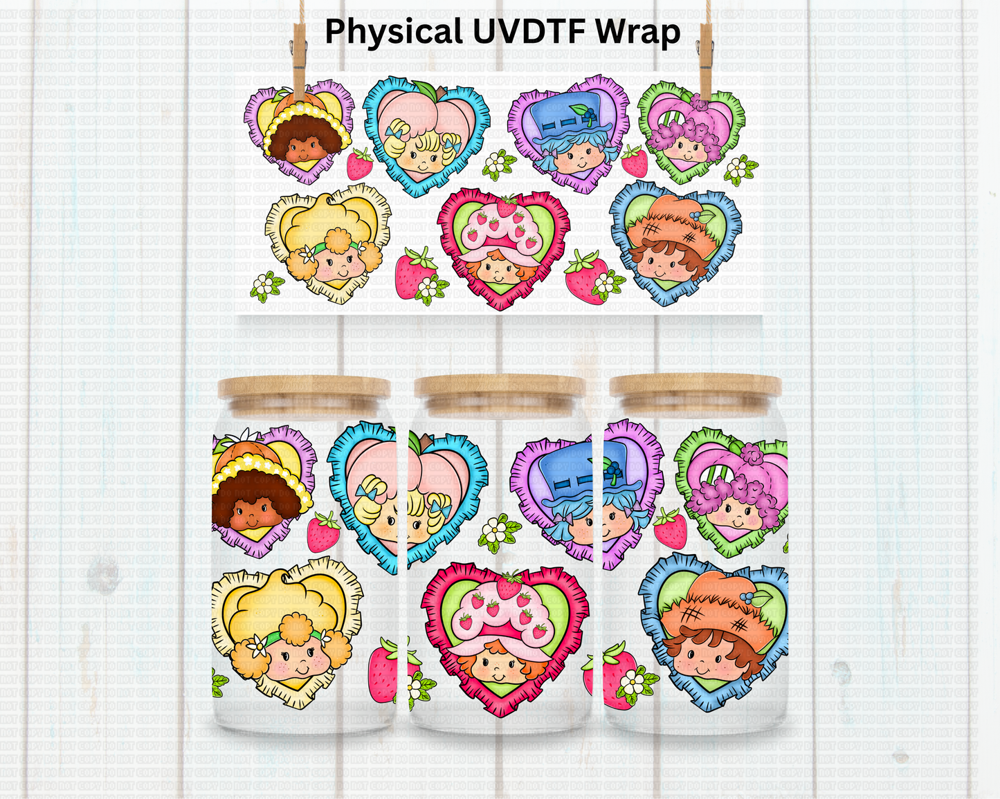 Vintage Rainbow Crew Hearts - 16 oz / 20 oz Libby UV DTF