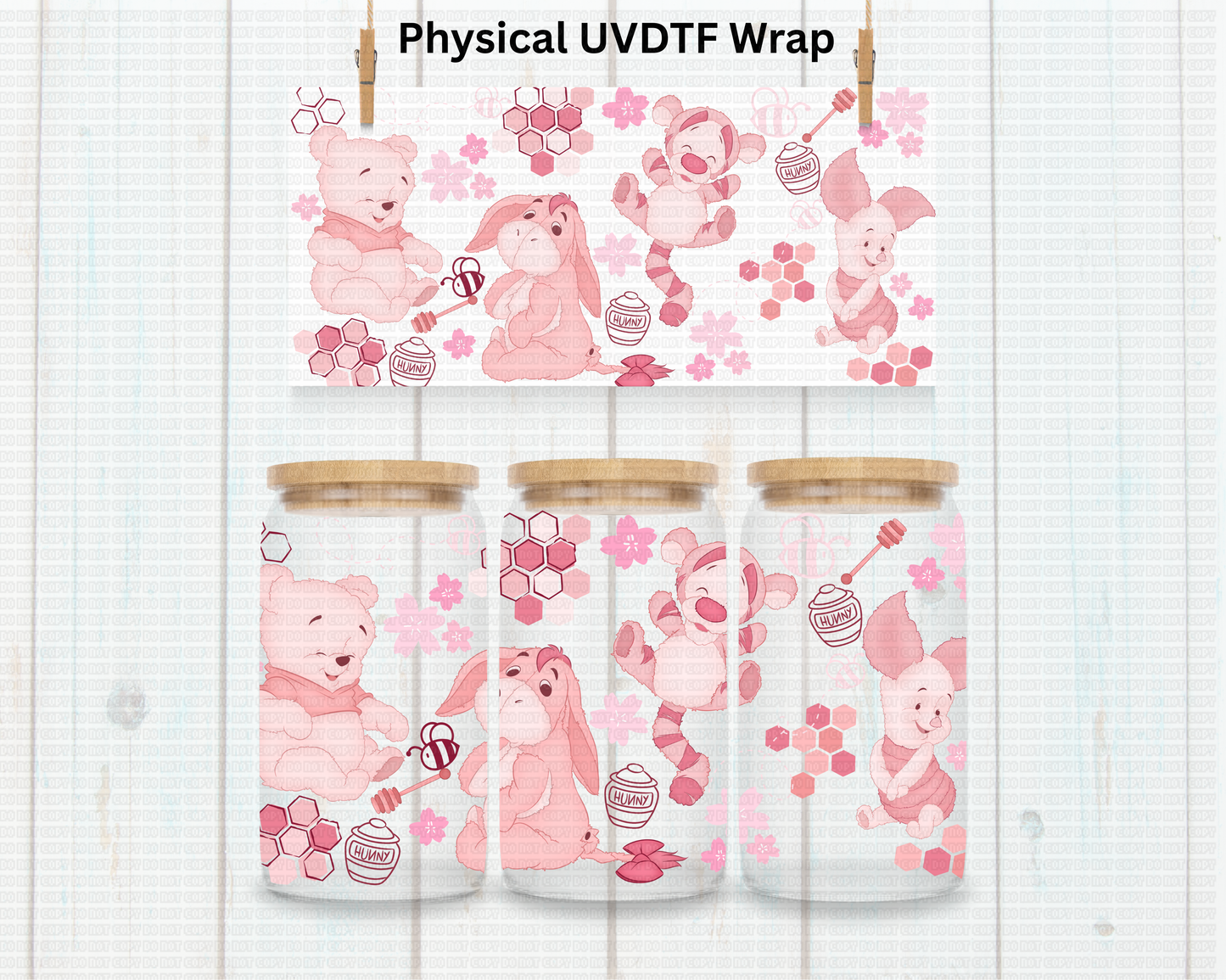 Pink Woodland Friends - 16 oz / 20 oz Libby UV DTF
