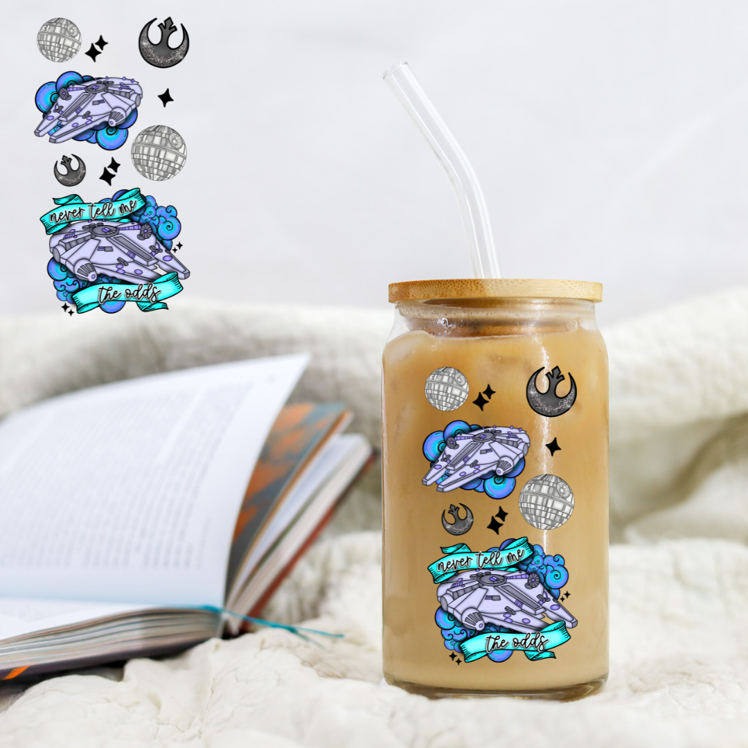 VER 2 Never Tell Me The Odds Star Hero - UV DTF Libby Decal NEACE CO EXCLUSIVE