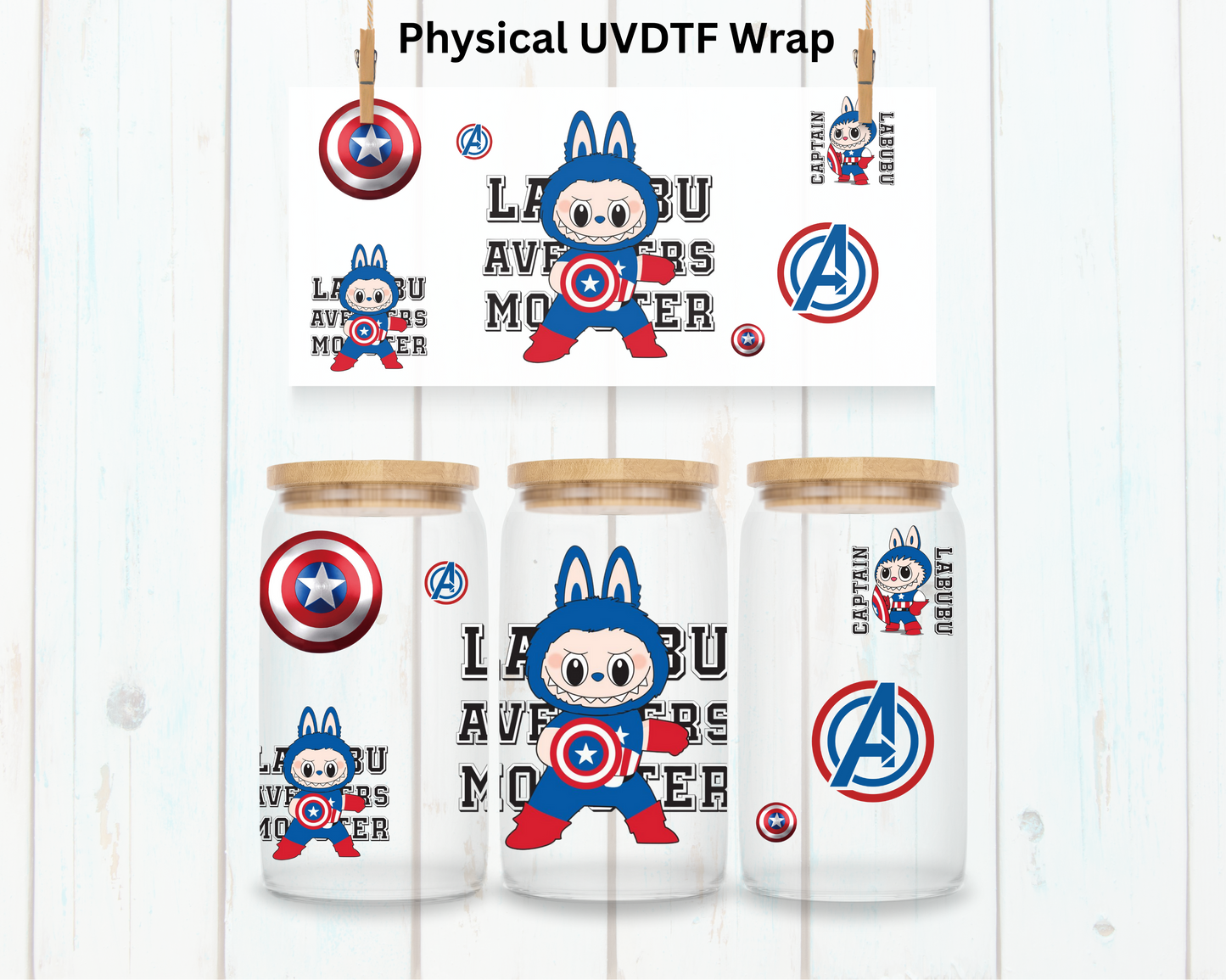 Captain Hero LaBu Bear - 16 oz / 20 oz Libby UV DTF