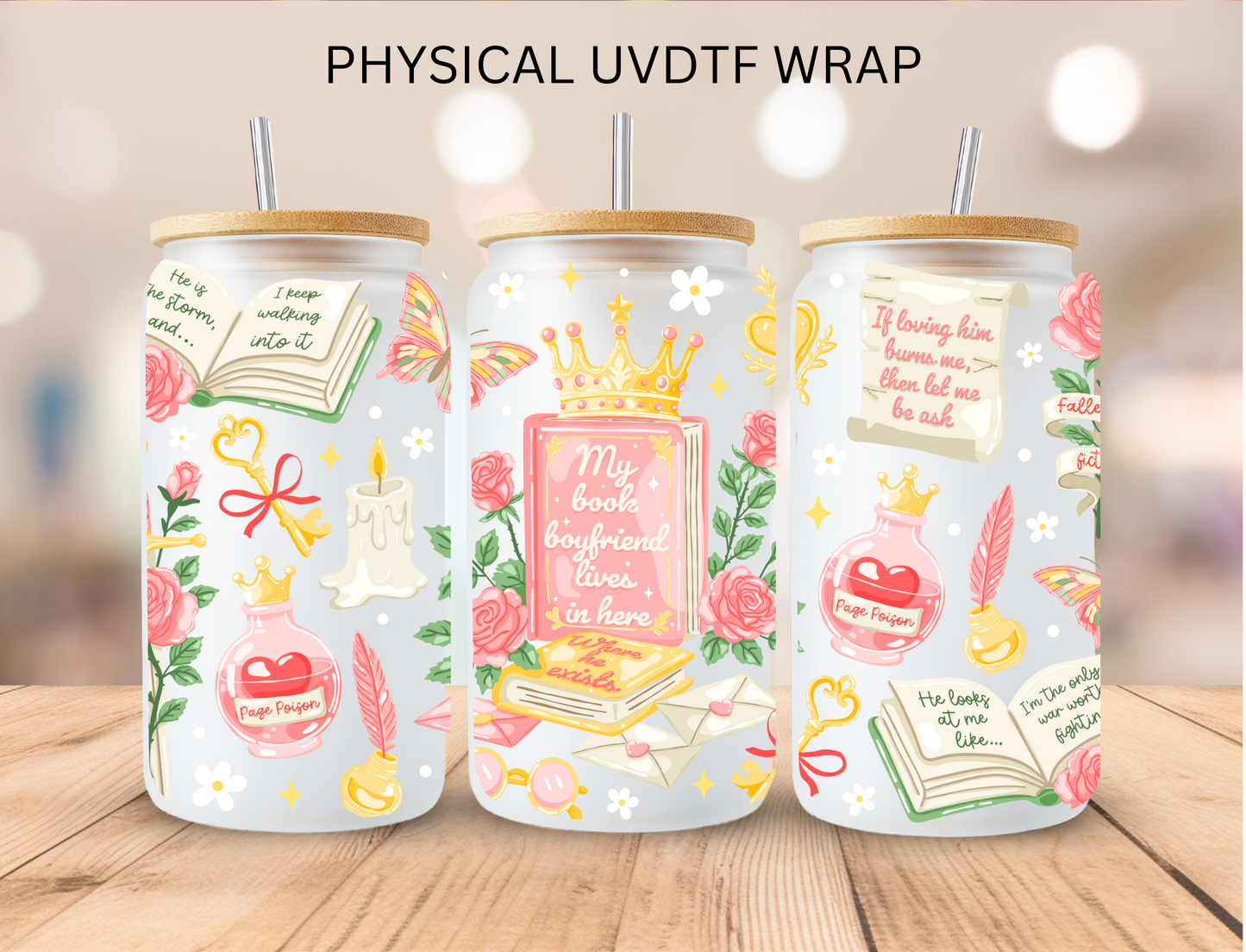 Book Boyfriend - 16 oz / 20 oz Libby UV DTF