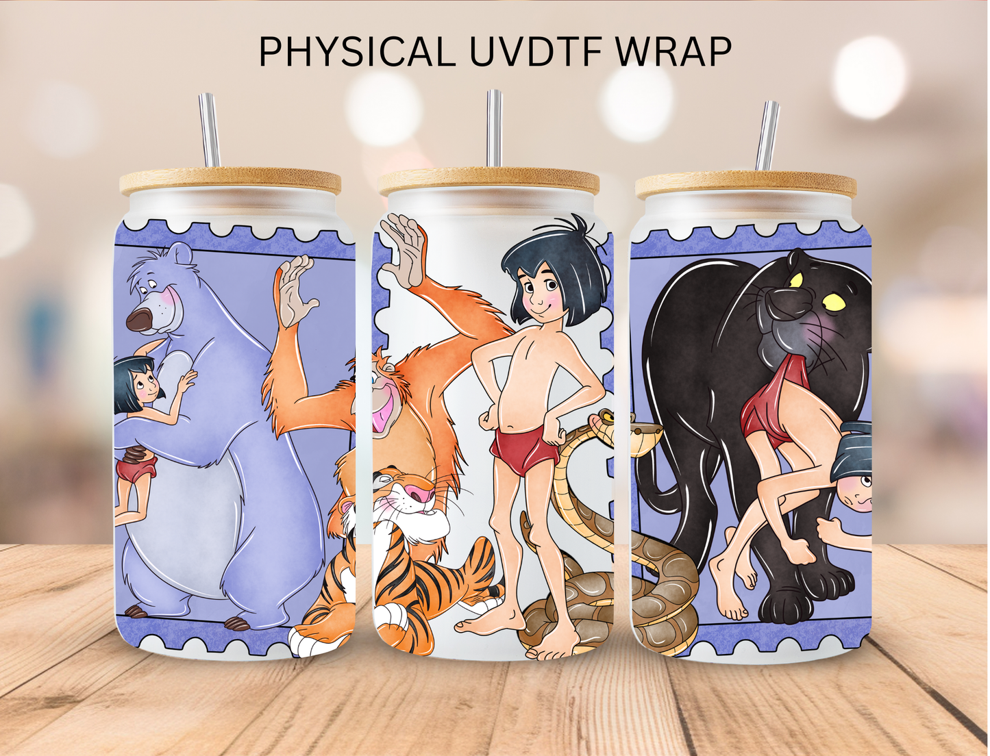 Jungle Boy Stamps Collection - 16 oz / 20 oz Libby UV DTF Wrap