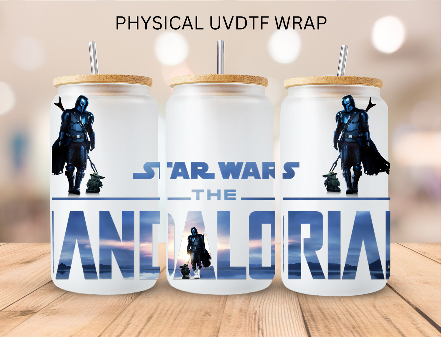 Mandalorian - 16 oz / 20 oz Libby UV DTF Wrap