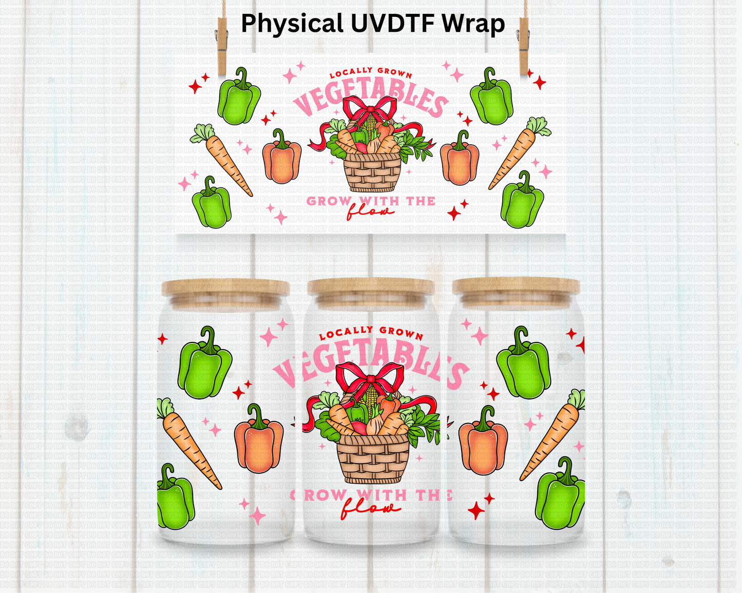 Locally Grown Vegetables - 16 oz / 20 oz Libby UV DTF