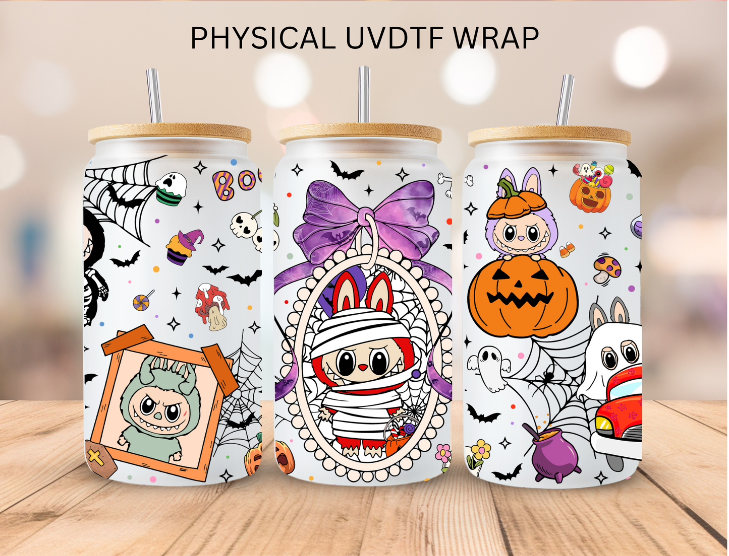 Halloween Bubu - 16 oz / 20 oz Libby UV DTF Wrap