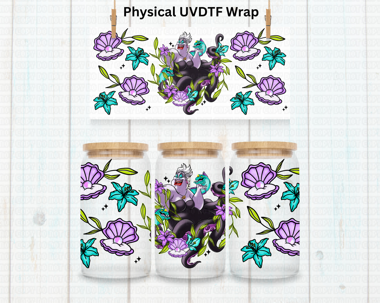 Evil Sea Witch Villain - 16 oz / 20 oz Libby UV DTF