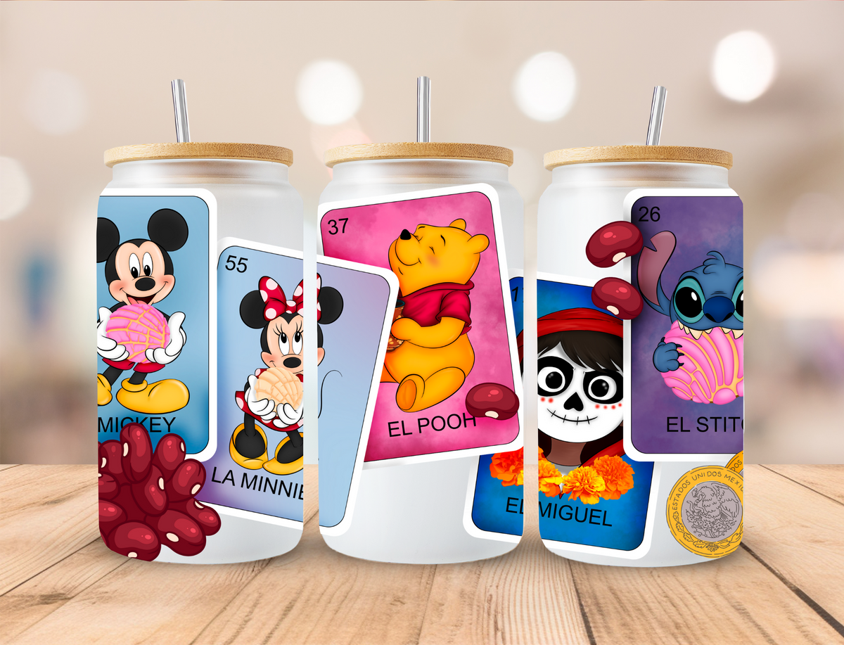 Valentine's Character Cards - 16 oz / 20 oz Libby UV DTF Wrap