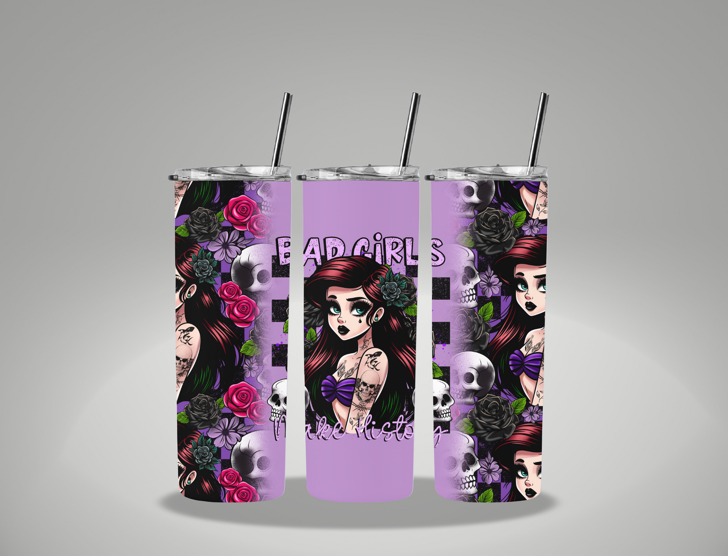 Bad Girls Collection Mermaid Princess - 20oz Skinny Tumbler Wrap CSTAGE EXCLUSIVE