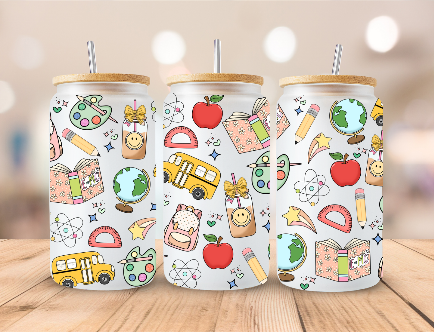 School Teacher - 16 oz / 20 oz Libby UV DTF Wrap