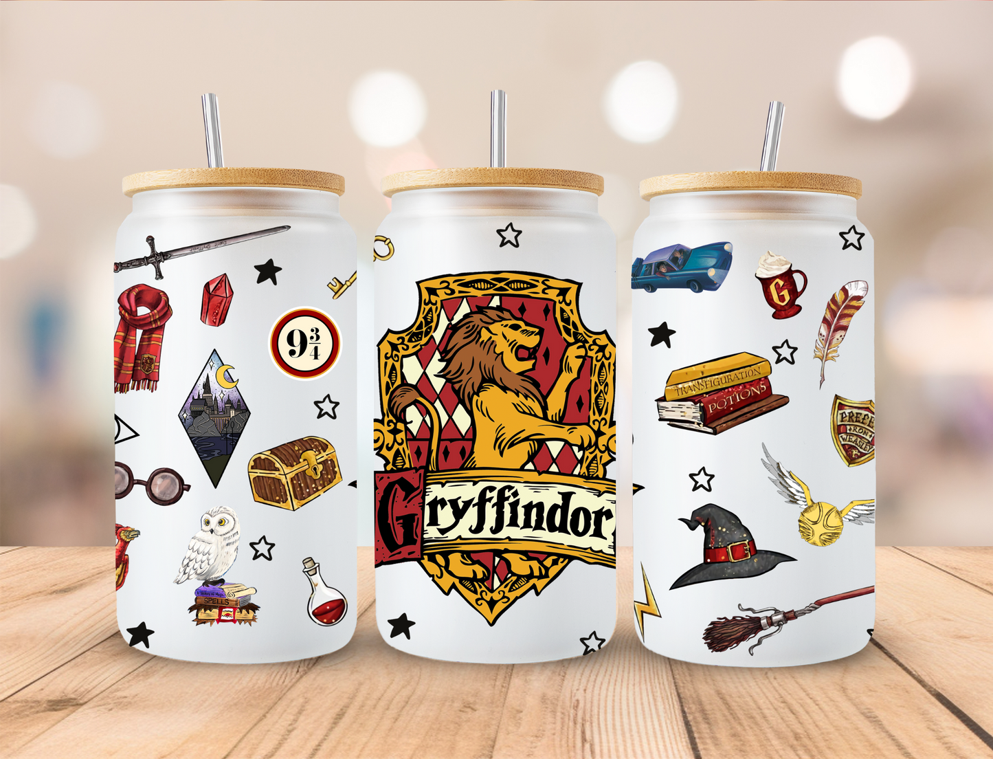 Red Wizard House - 16oz Libby UV DTF Wrap RTS