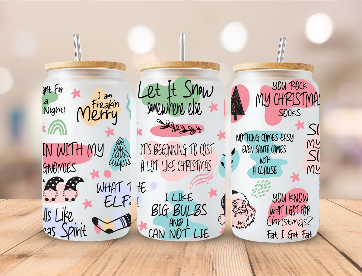Christmas Affirmations - 16 oz Libby UV DTF Wrap