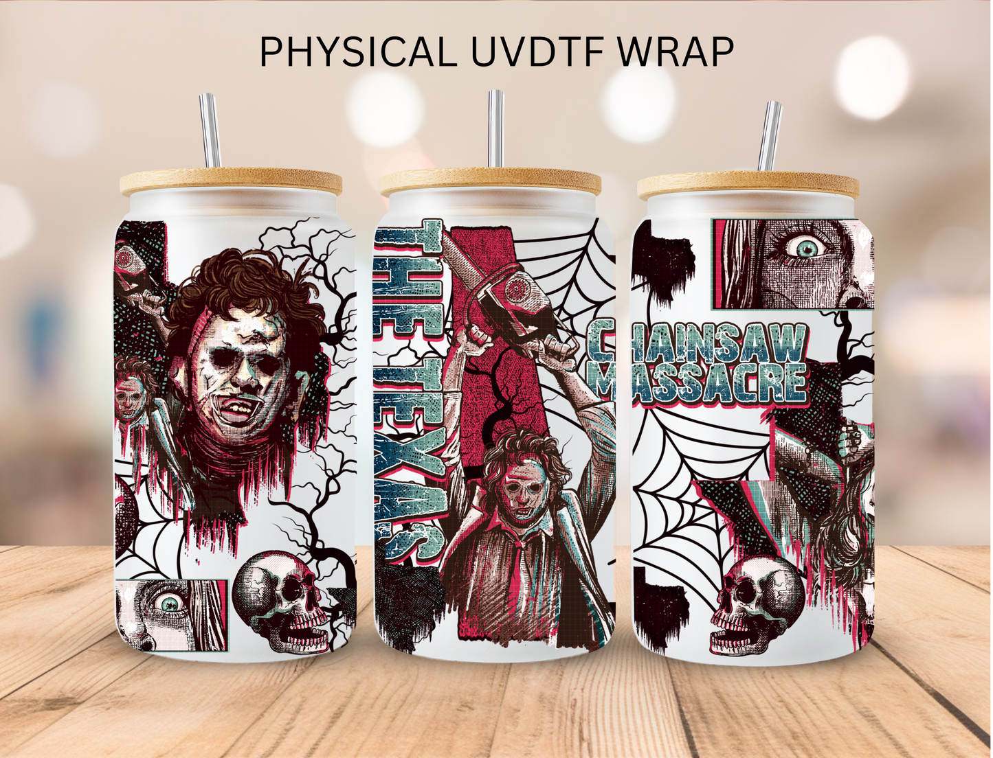 Horror Chainsaw - 16 oz / 20 oz Libby UV DTF