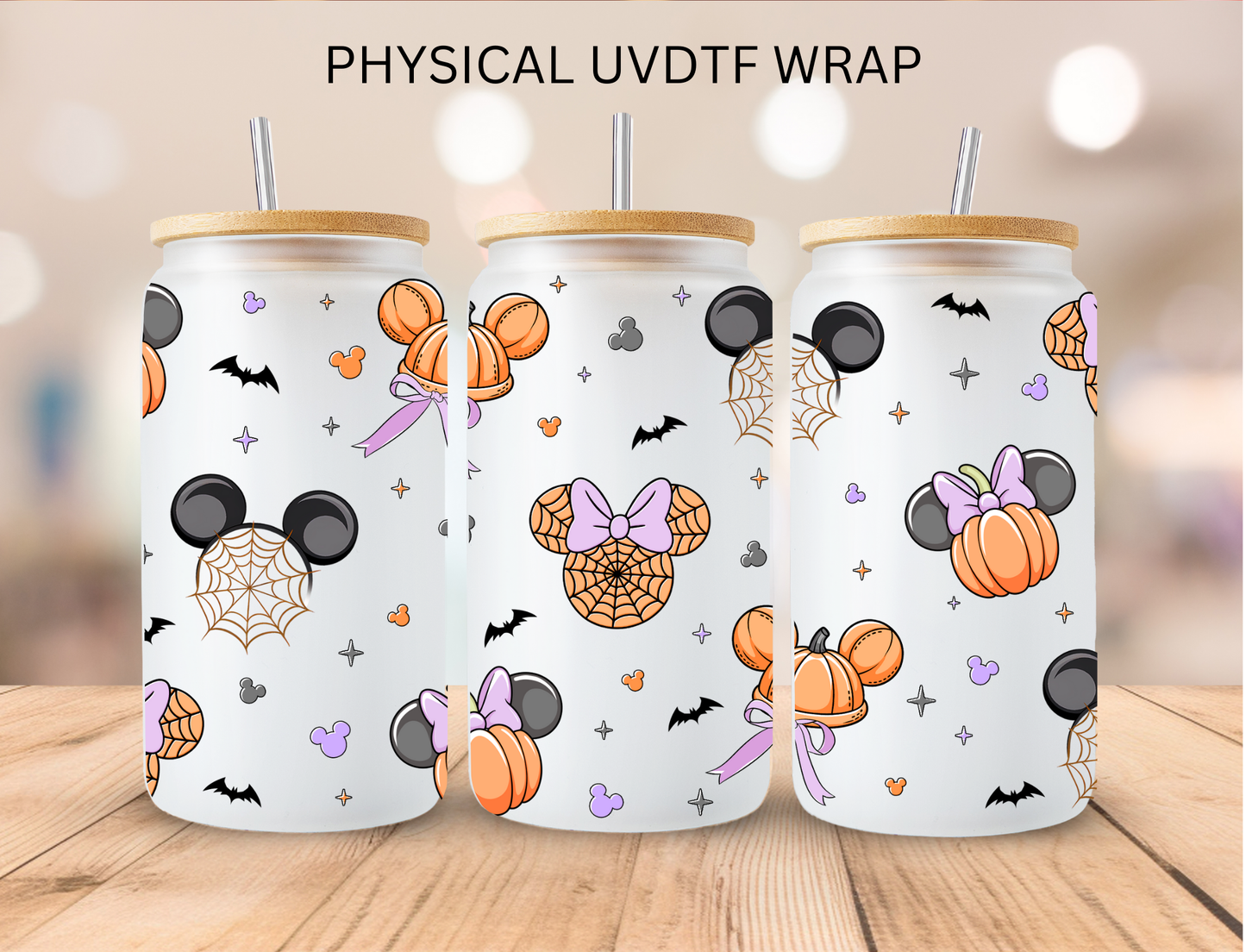 Halloween Mouse Hats - 16 oz / 20 oz Libby UV DTF Wrap