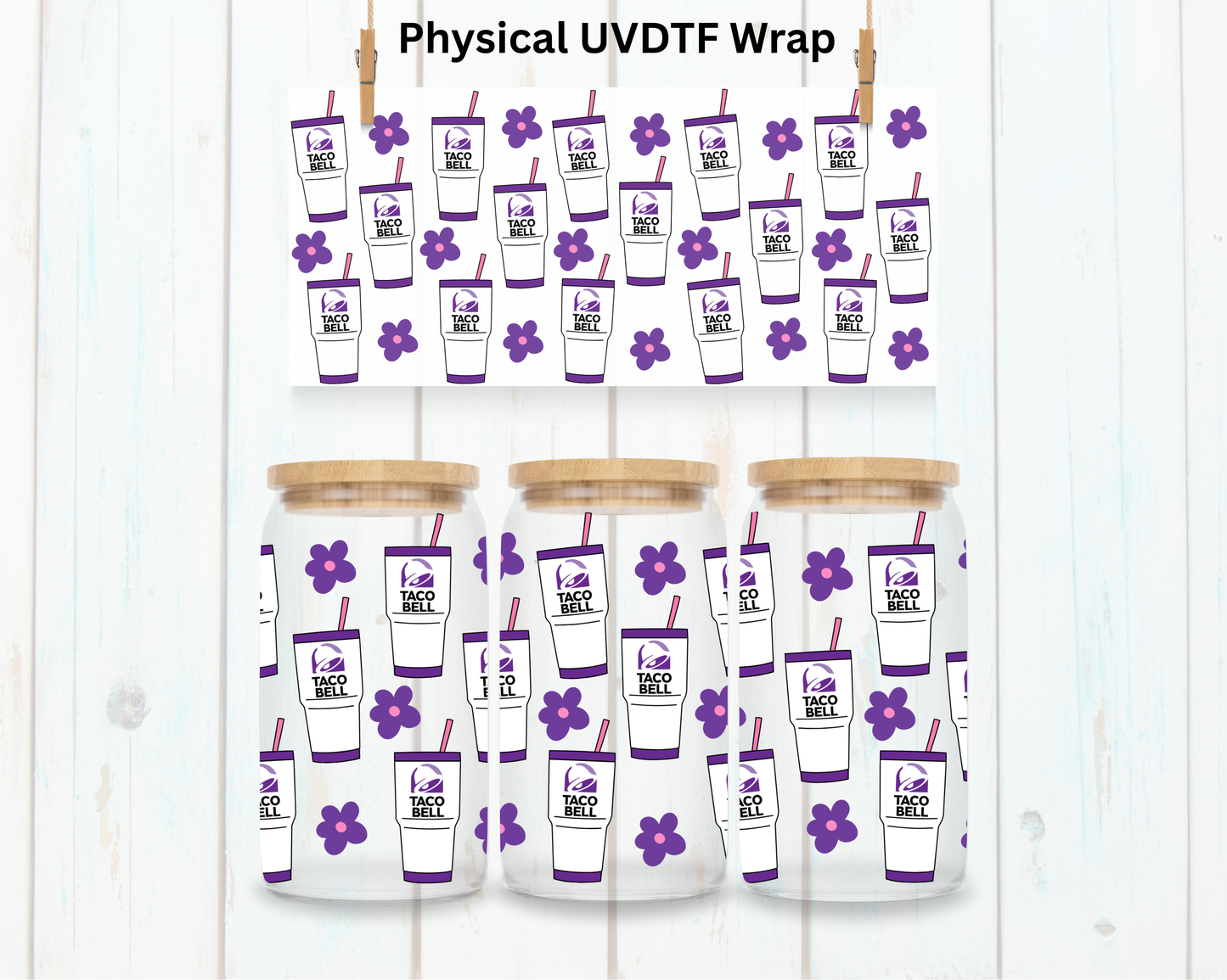 Tacos Beverage - 16 oz / 20 oz Libby UV DTF