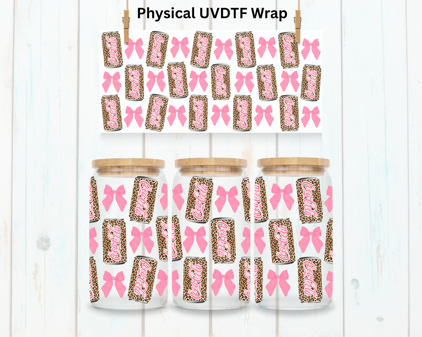 Leopard Cola Canned Soda - 16 oz / 20 oz Libby UV DTF