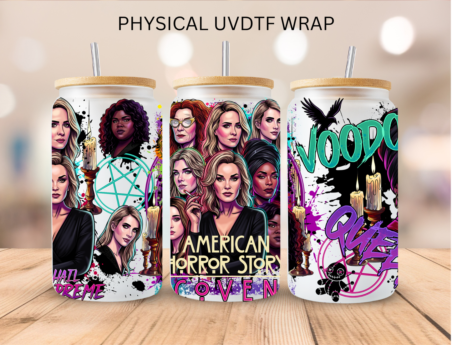 Halloween Horror Story - 16 oz / 20 oz Libby UV DTF Wrap
