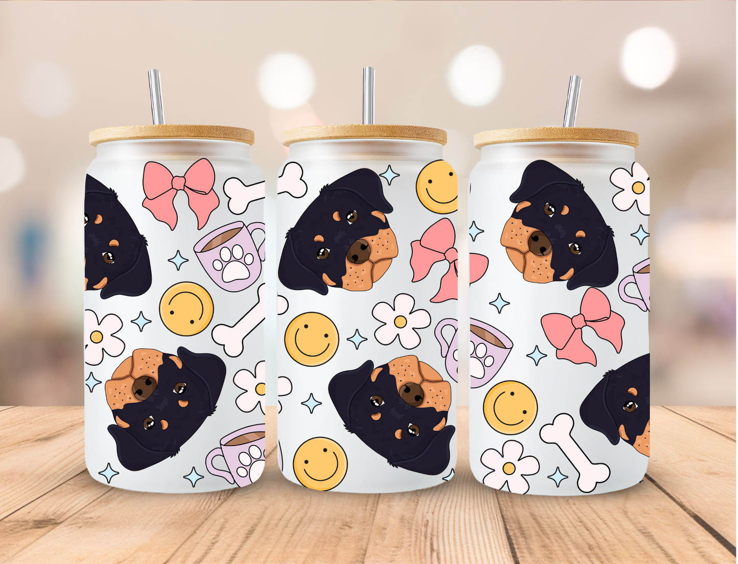 Dog Print Ver 10 - 16 oz / 20 oz Libby UV DTF Wrap