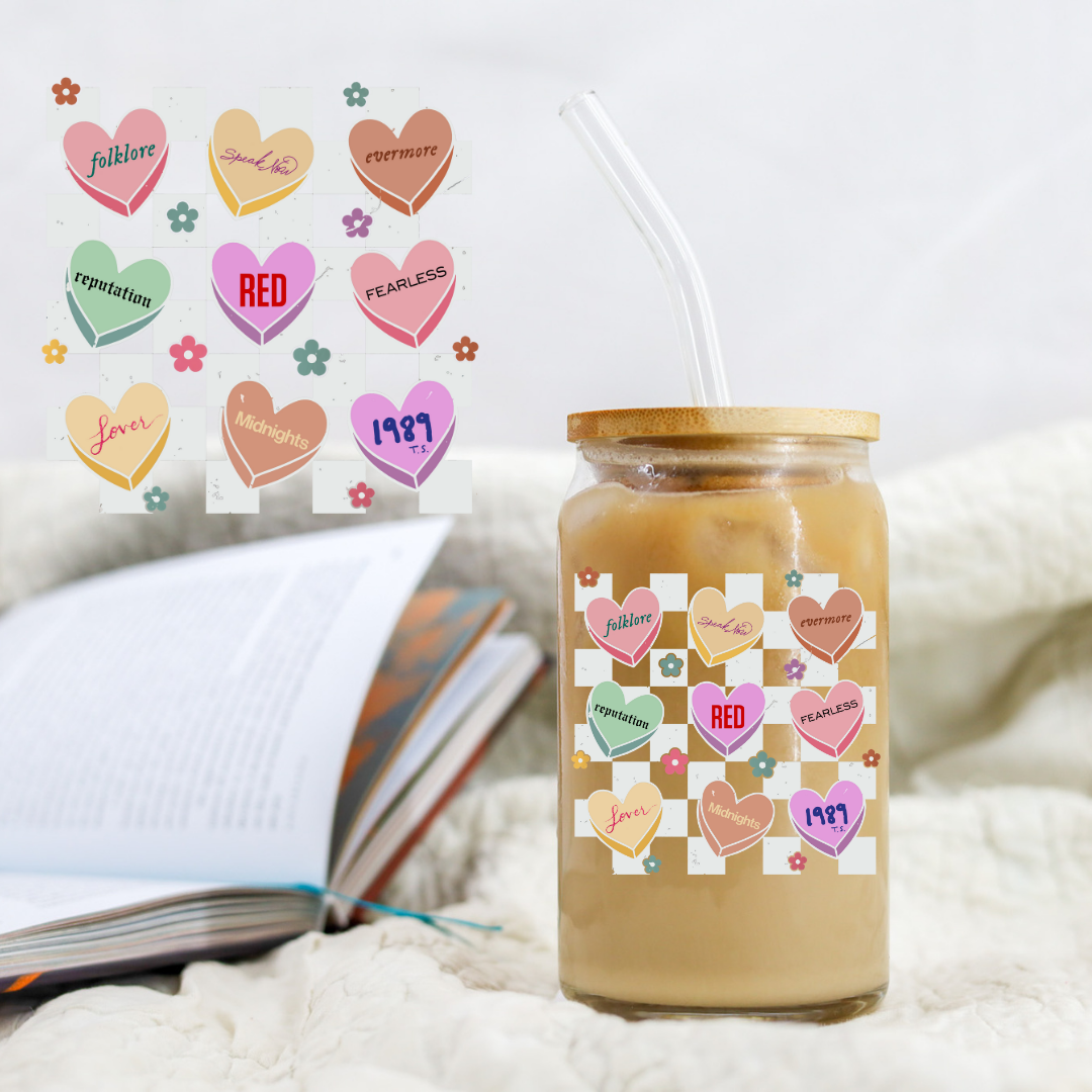 Taylor White Checkered Decal - UVDTF decal