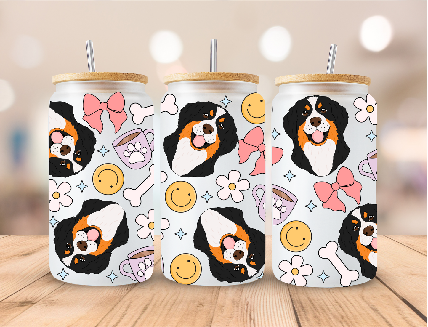 Dog Print Ver 7 - 16 oz / 20 oz Libby UV DTF Wrap