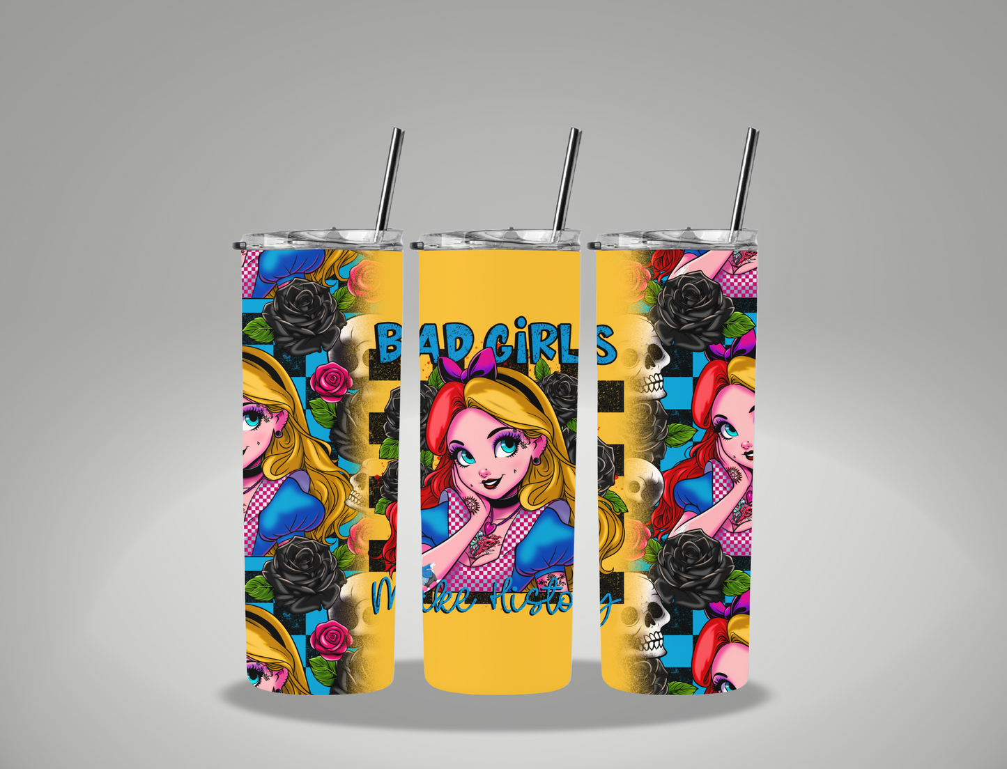 Bad Girls Collection Wonderland Princess - 20oz Skinny Tumbler Wrap CSTAGE EXCLUSIVE