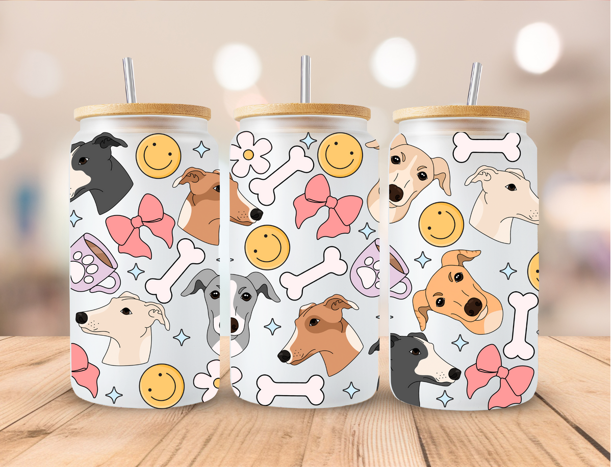 Dog Print Ver 4 - 16 oz / 20 oz Libby UV DTF Wrap