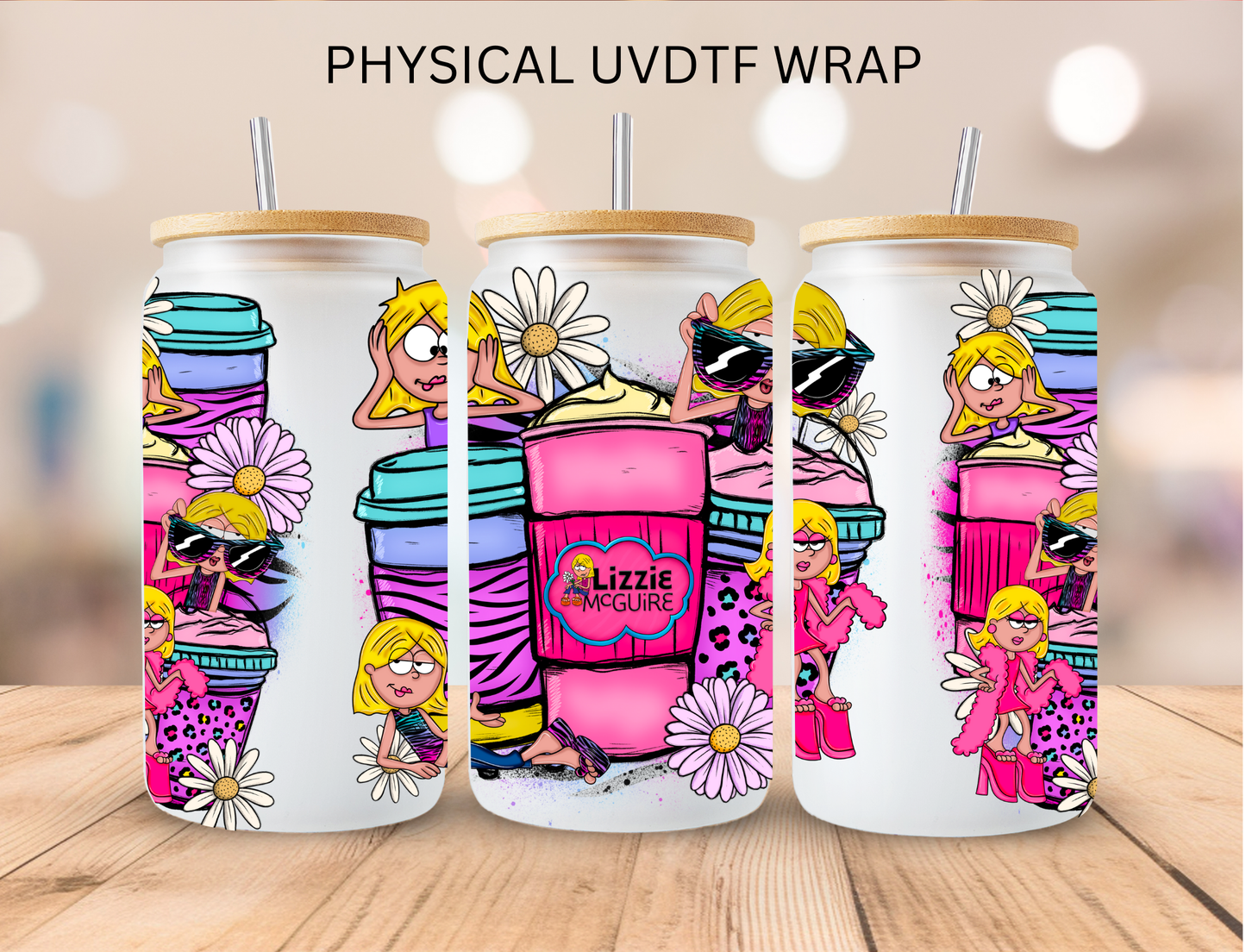 Lizzie Coffee - 16 oz / 20 oz Libby UV DTF Wrap