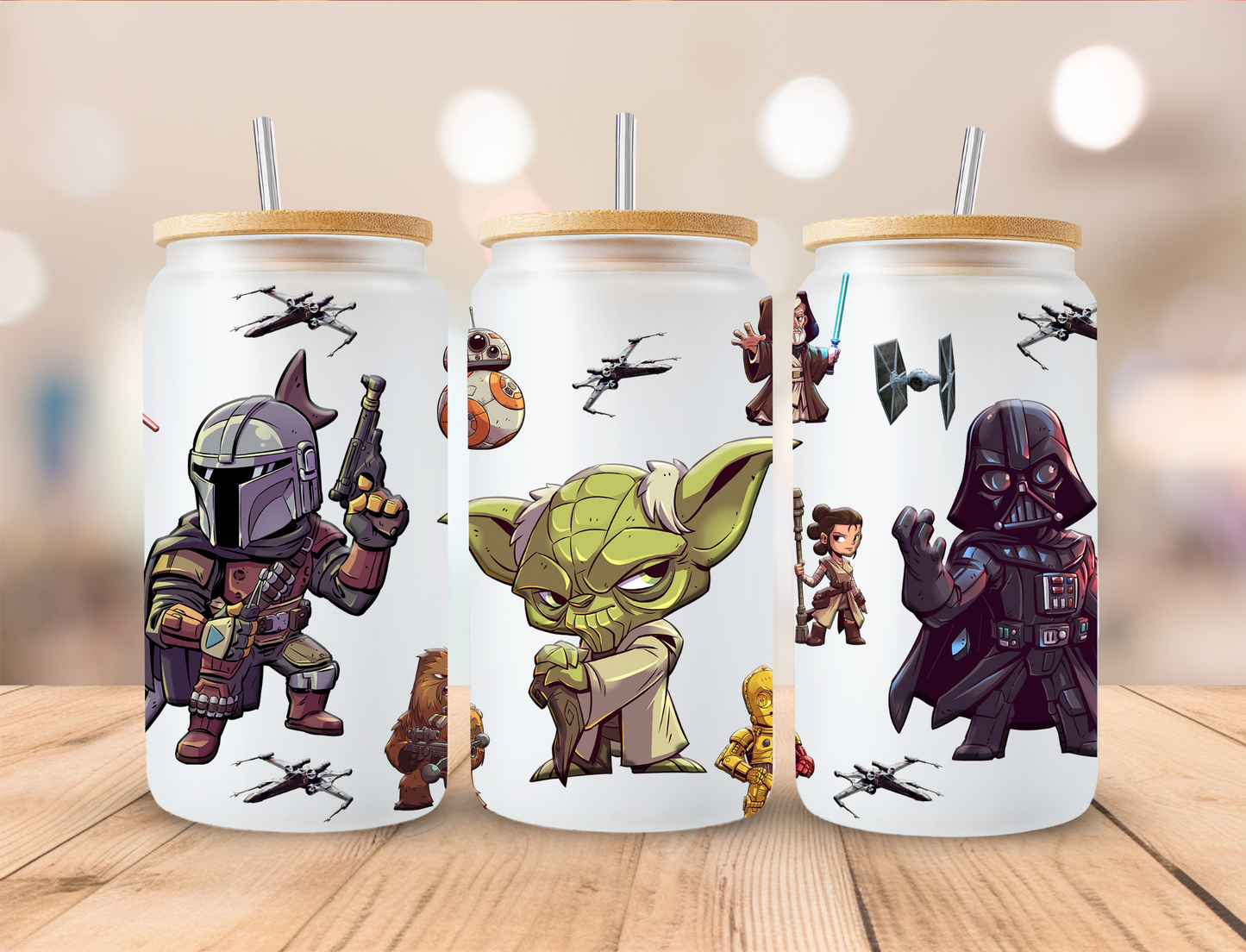 Space Fighters - 16 oz / 20 oz Libby UV DTF Wrap