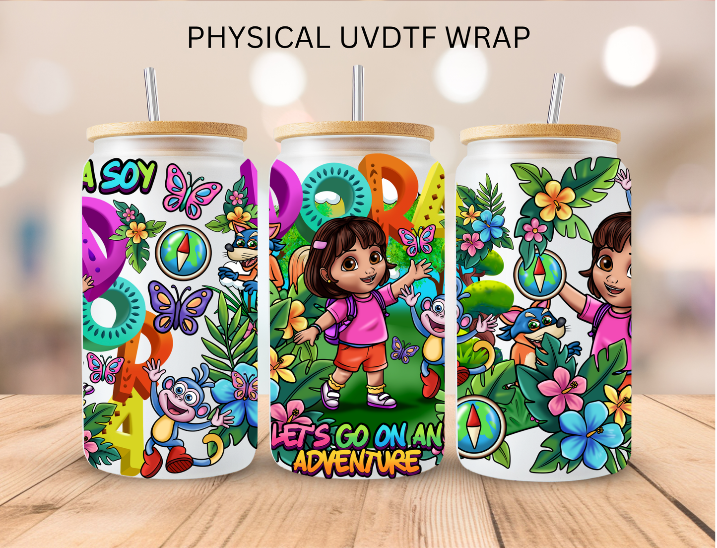 Spanish Teaching Girl - 16 oz / 20 oz Libby UV DTF Wrap