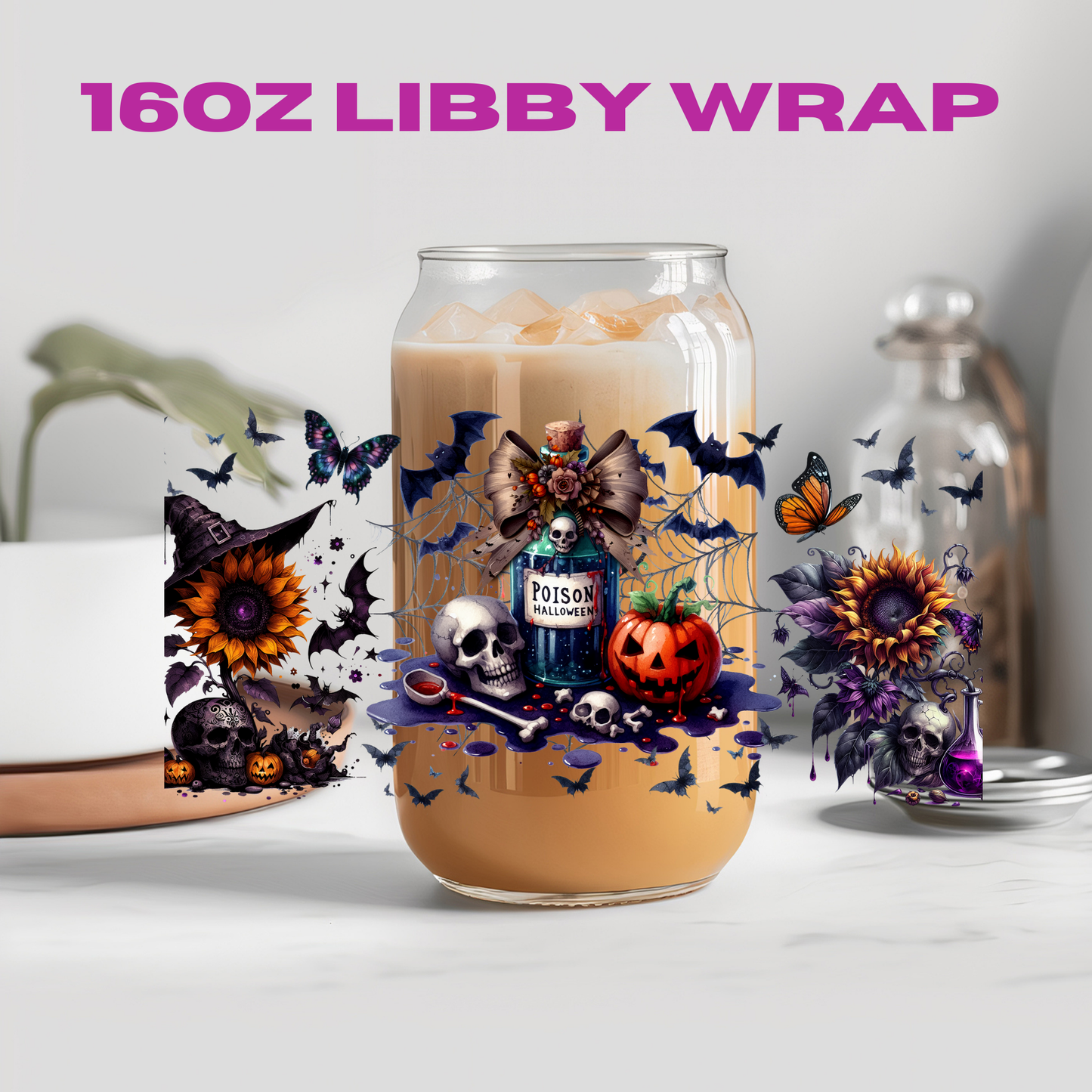 Halloween Spooky Witch Potion Collection - 16 oz / 20 oz Libby UV DTF Wrap