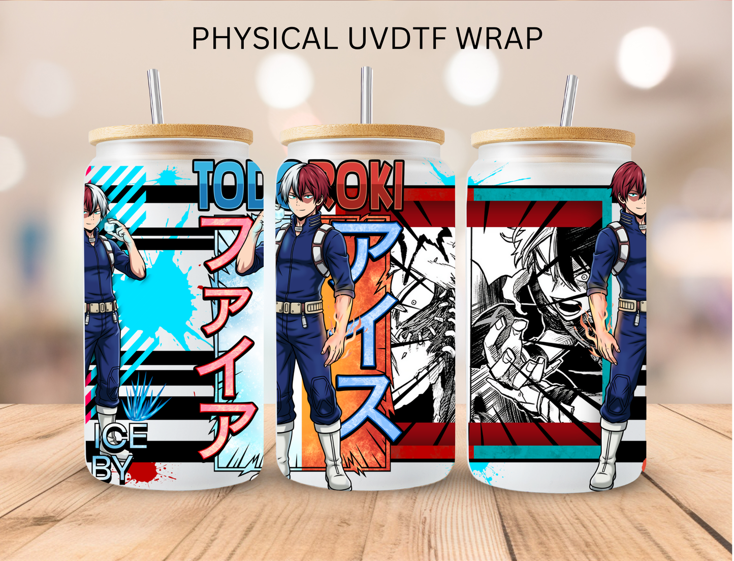 Todoroki - 16 oz / 20 oz Libby UV DTF Wrap