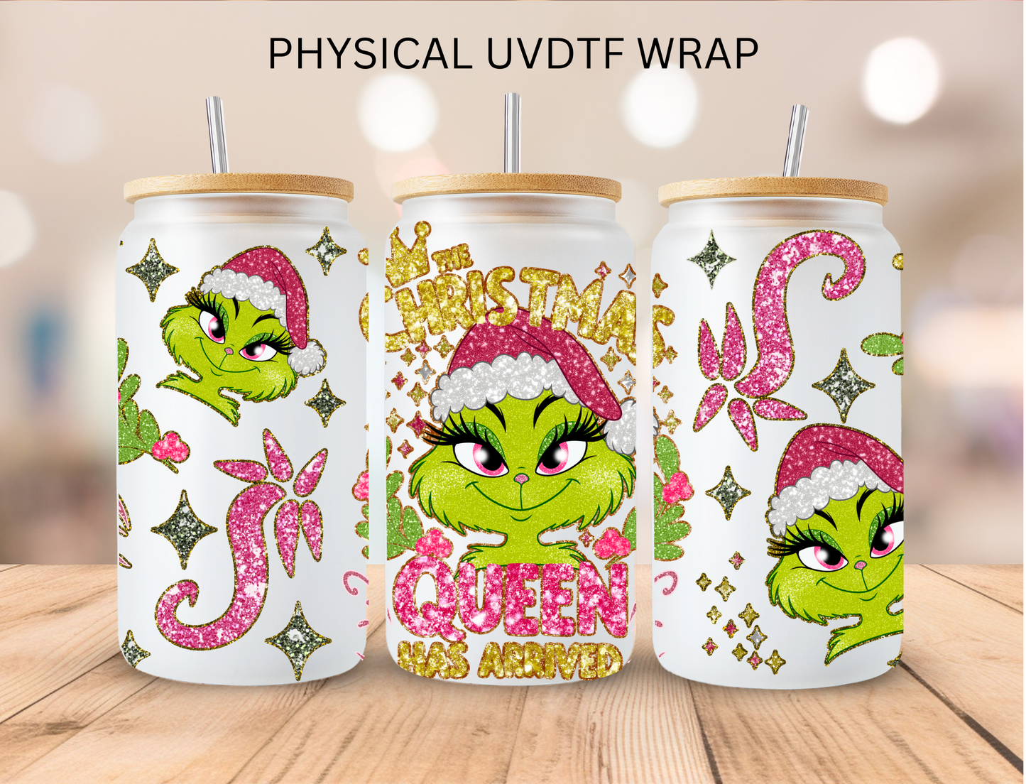 Pink Mean Green - 16 oz / 20 oz Libby UV DTF Wrap