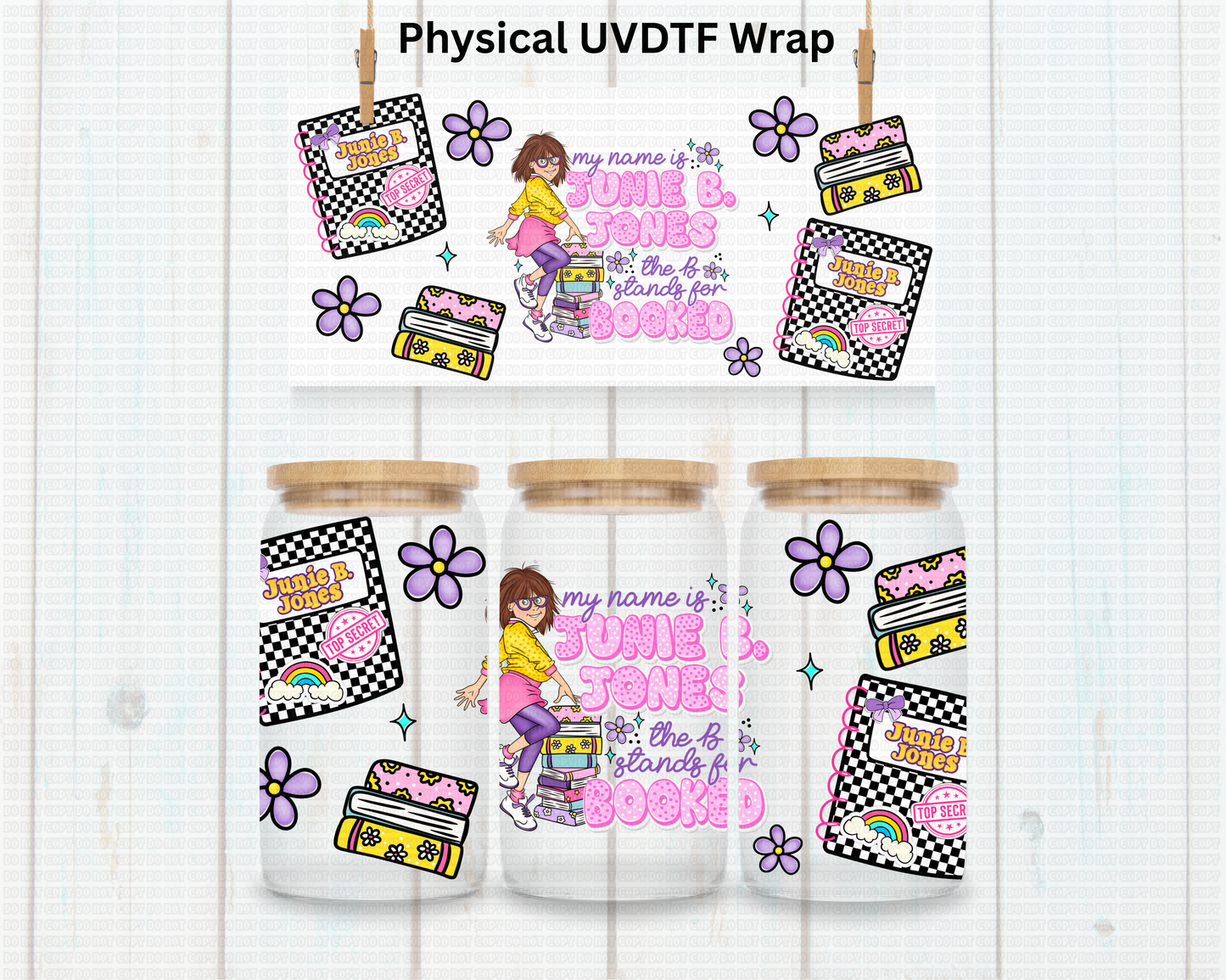 Junie B Booked - 16 oz / 20 oz Libby UV DTF