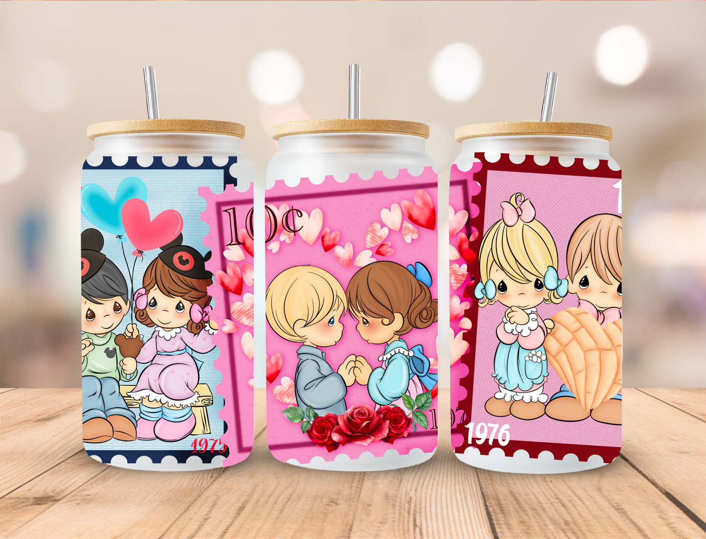 Valentine's Cards - 16 oz / 20 oz Libby UV DTF Wrap